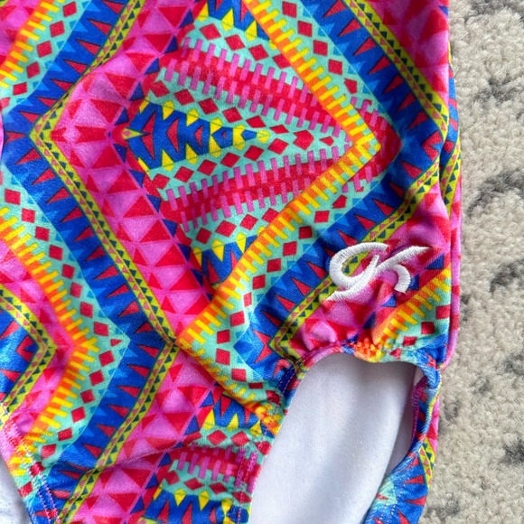 GK ELITE Geometric Pattern Gymnastics Leotard Medium - Picture 3 of 4